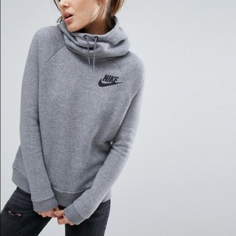 Nike Women's Light Gray Hoodie Size XS